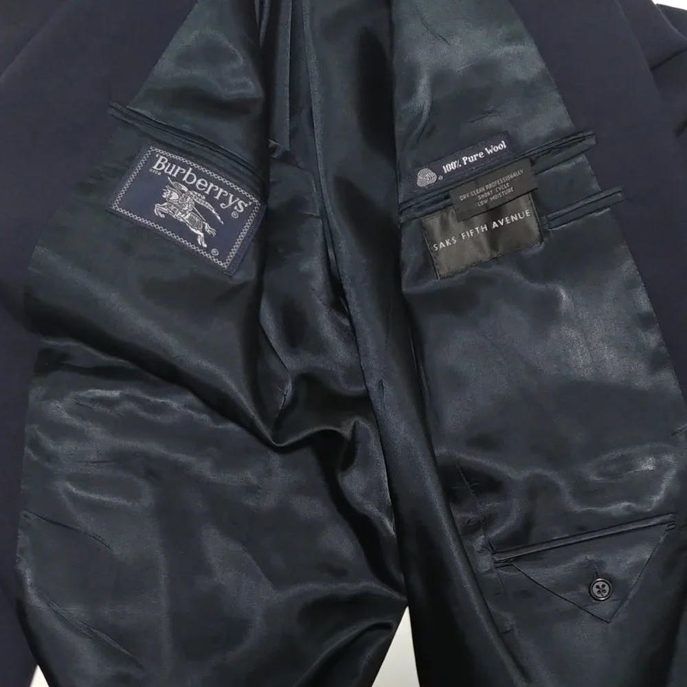 Burberrys Navy Blue Blazer Sz 42R